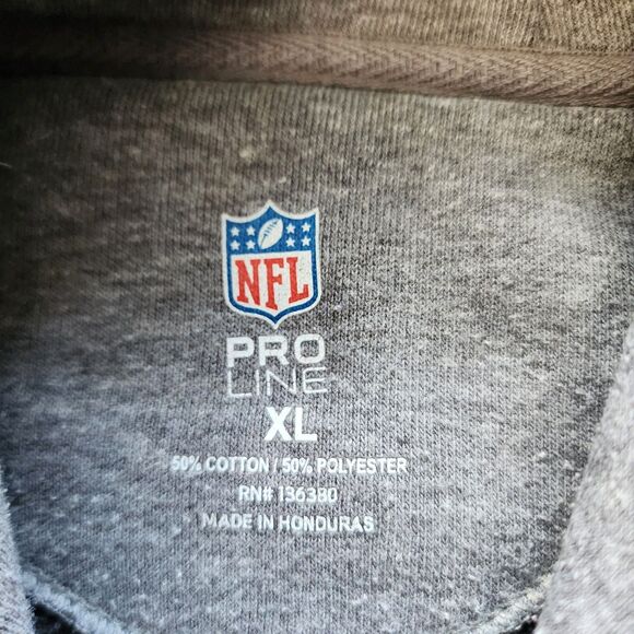 NFL Pro Line 1989-1994 Rams Logo Grey Hooded Sweatshirt Sz XL - Picture 2 of 8